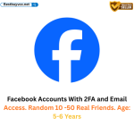 Facebook Accounts With 2FA and Email Access. Random 10 -50 Real Friends. Age: 5-6 Years