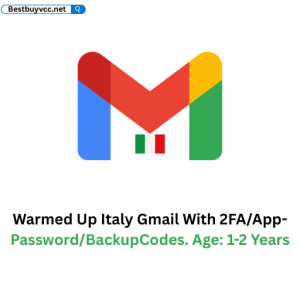 Warmed Up Italy Gmail With 2FA/App-Password/BackupCodes. Age: 1-2 Years
