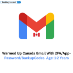 Warmed Up Canada Gmail With 2FA/App-Password/BackupCodes. Age: 1-2 Years