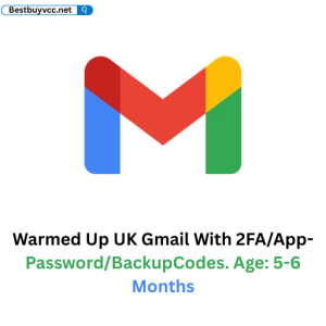 Warmed Up UK Gmail With 2FA/App-Password/BackupCodes. Age: 5-6 Months
